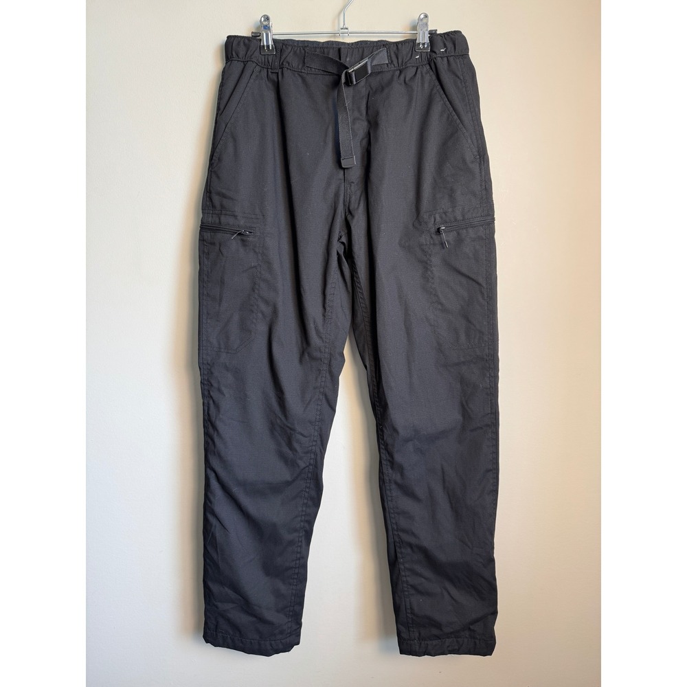 Uniqlo Mens Black Heattech Lined Cargo Pants S Gorpcore Techwear Hiking Warm